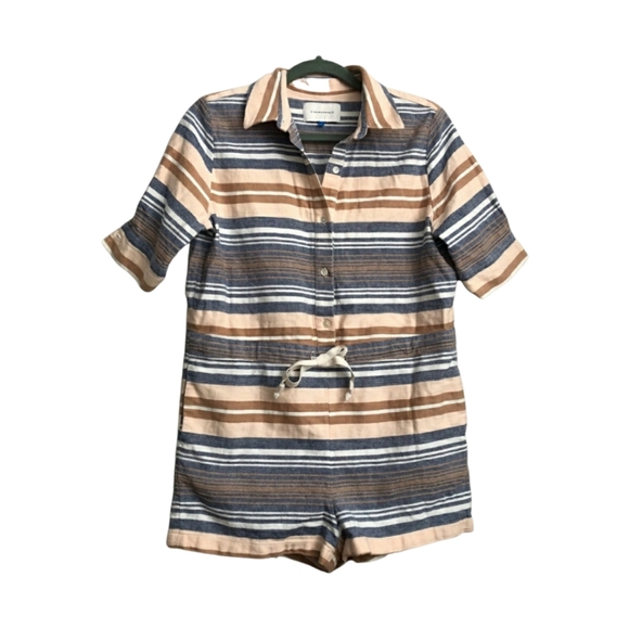 SOLID & STRIPED Pants - Solid & Striped Short Sleeve Romper